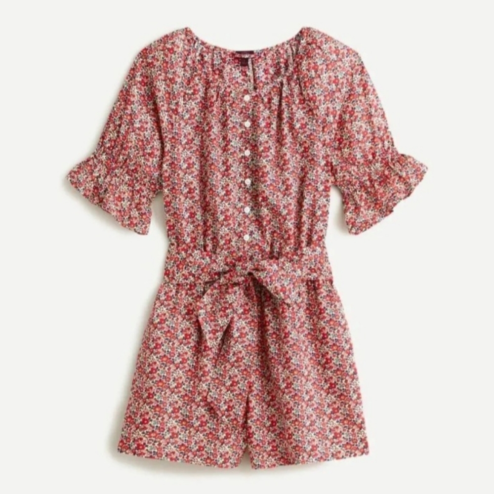 J. Crew Liberty Print Romper Size Medium Betsy Ann Floral